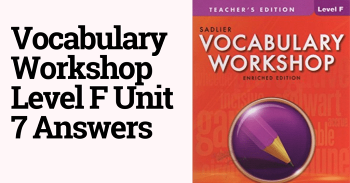 Vocabulary workshop level f unit 1 answers