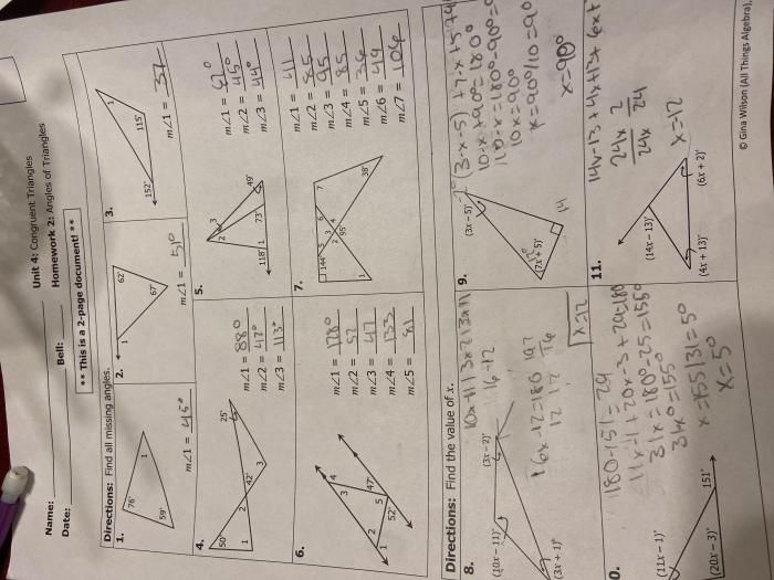 Classify triangles worksheet answer key