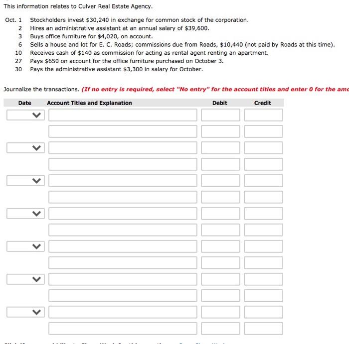 Exercise information relates agency estate real mccall has solved answer assistant administrative roads account salary office furniture debit hires transaction